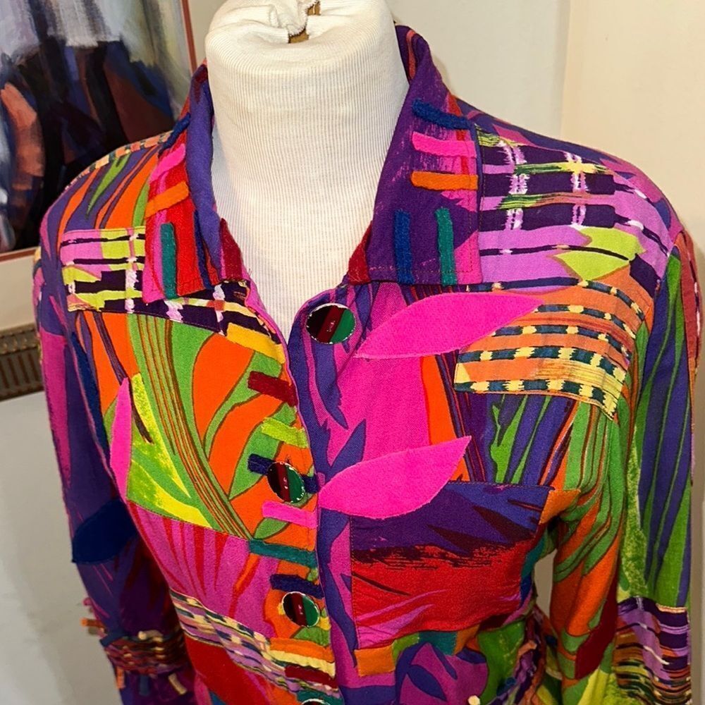Patchington Vibrant Multicolor Button-Up Jacket S… - image 7